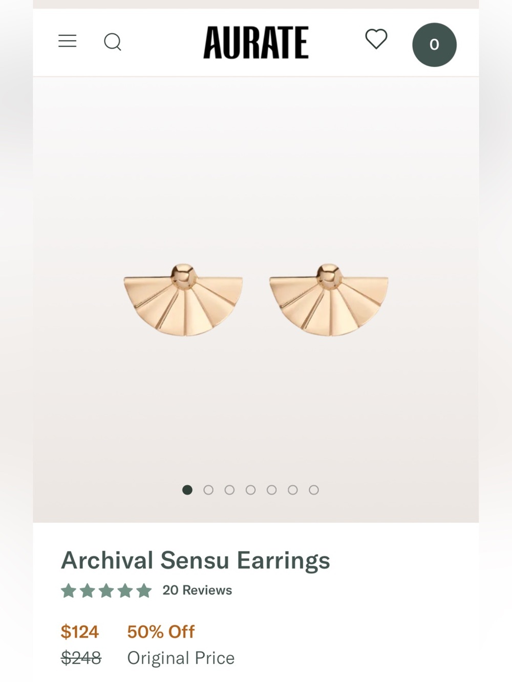 Aurate Archived Gold Vermeil Sensu Earrings
